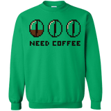 Sweatshirts Irish Green / Small Need Coffee Crewneck Sweatshirt