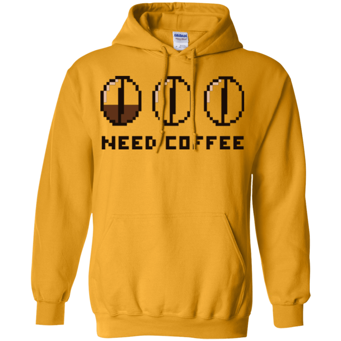 Sweatshirts Gold / Small Need Coffee Pullover Hoodie