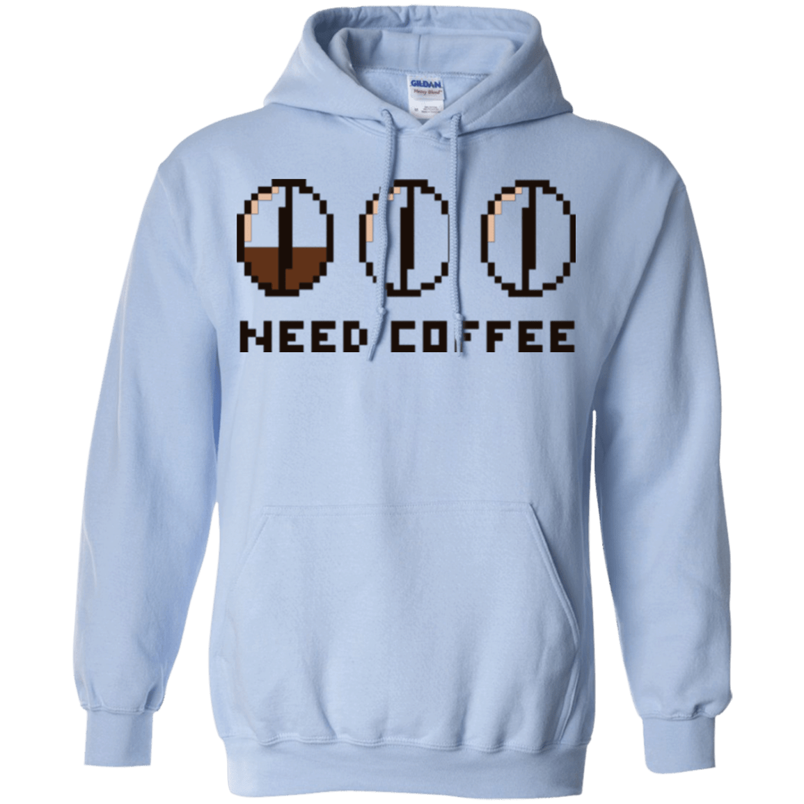 Sweatshirts Light Blue / Small Need Coffee Pullover Hoodie