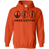 Sweatshirts Orange / Small Need Coffee Pullover Hoodie