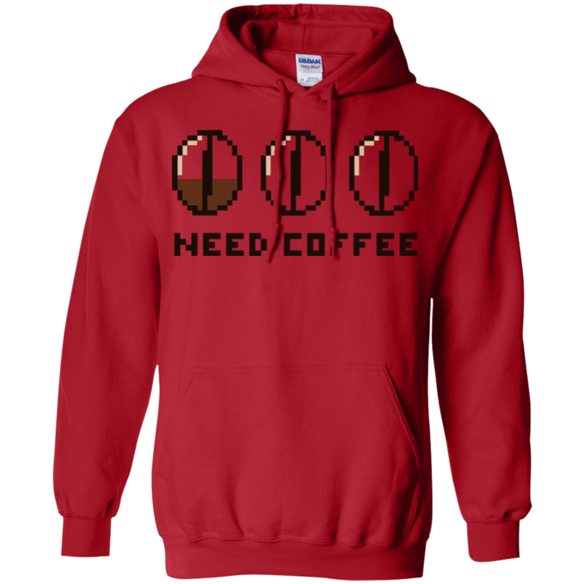 Sweatshirts Red / Small Need Coffee Pullover Hoodie