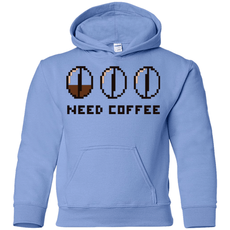 Sweatshirts Carolina Blue / YS Need Coffee Youth Hoodie