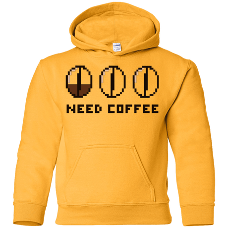 Sweatshirts Gold / YS Need Coffee Youth Hoodie