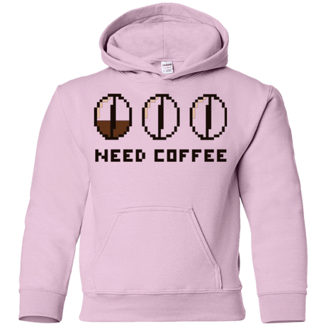 Sweatshirts Light Pink / YS Need Coffee Youth Hoodie