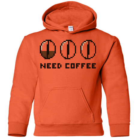 Sweatshirts Orange / YS Need Coffee Youth Hoodie