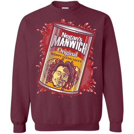 Sweatshirts Maroon / Small Negans Manwich Crewneck Sweatshirt