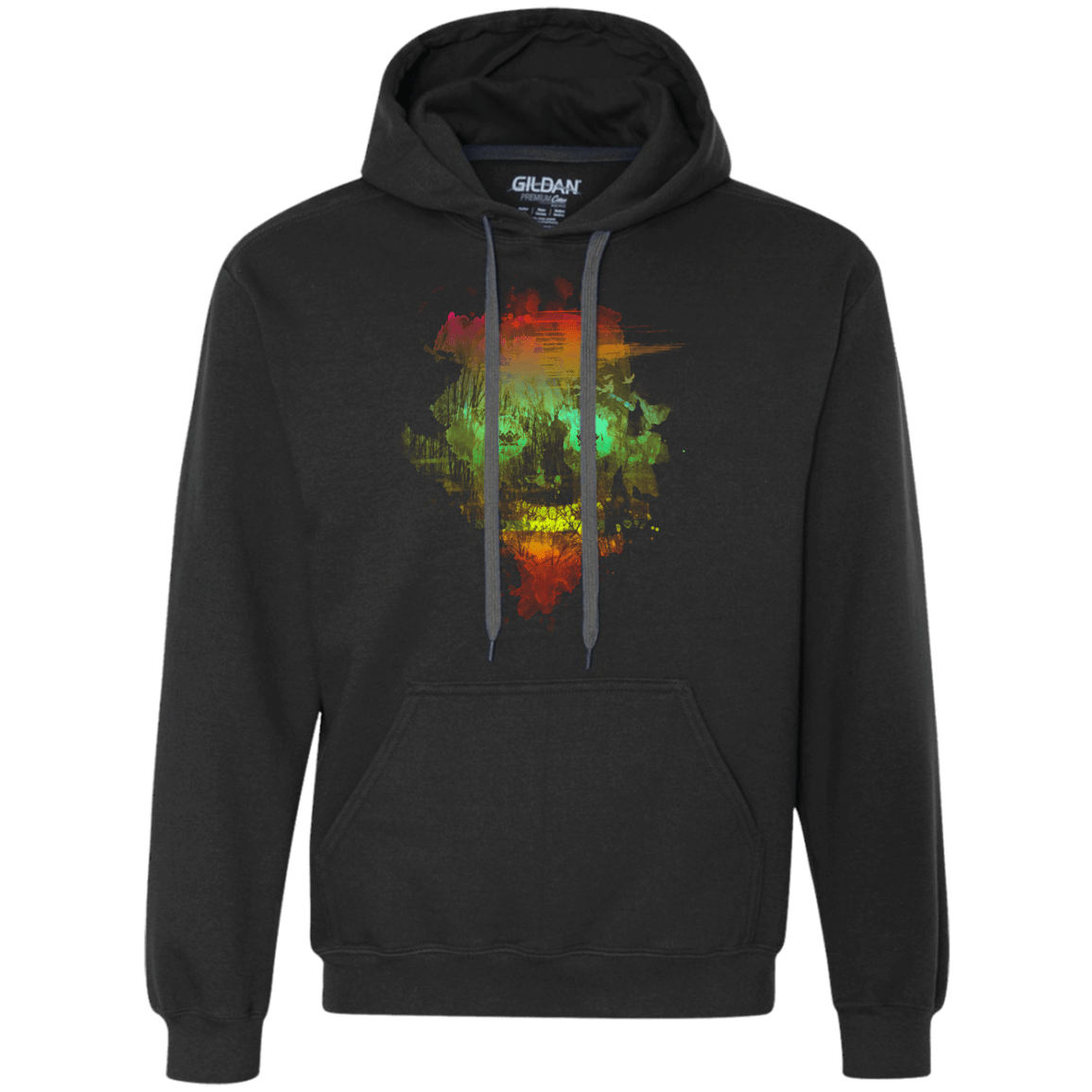 Sweatshirts Black / S Neon Skully Premium Fleece Hoodie