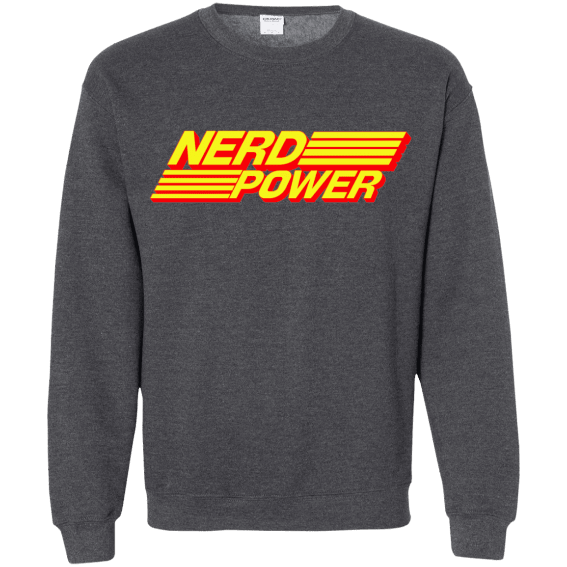 Sweatshirts Dark Heather / S Nerd Power Crewneck Sweatshirt