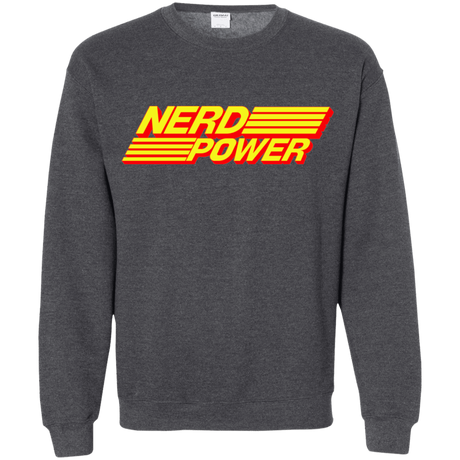 Sweatshirts Dark Heather / S Nerd Power Crewneck Sweatshirt