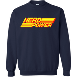 Sweatshirts Navy / S Nerd Power Crewneck Sweatshirt