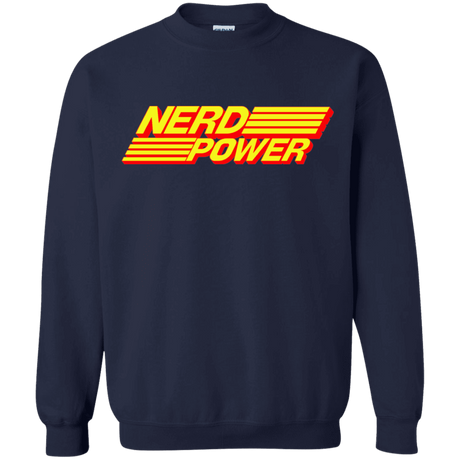 Sweatshirts Navy / S Nerd Power Crewneck Sweatshirt