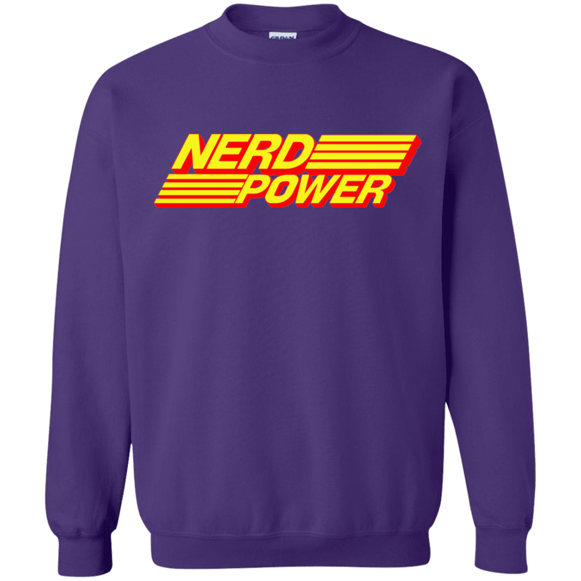 Sweatshirts Purple / S Nerd Power Crewneck Sweatshirt