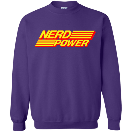 Sweatshirts Purple / S Nerd Power Crewneck Sweatshirt