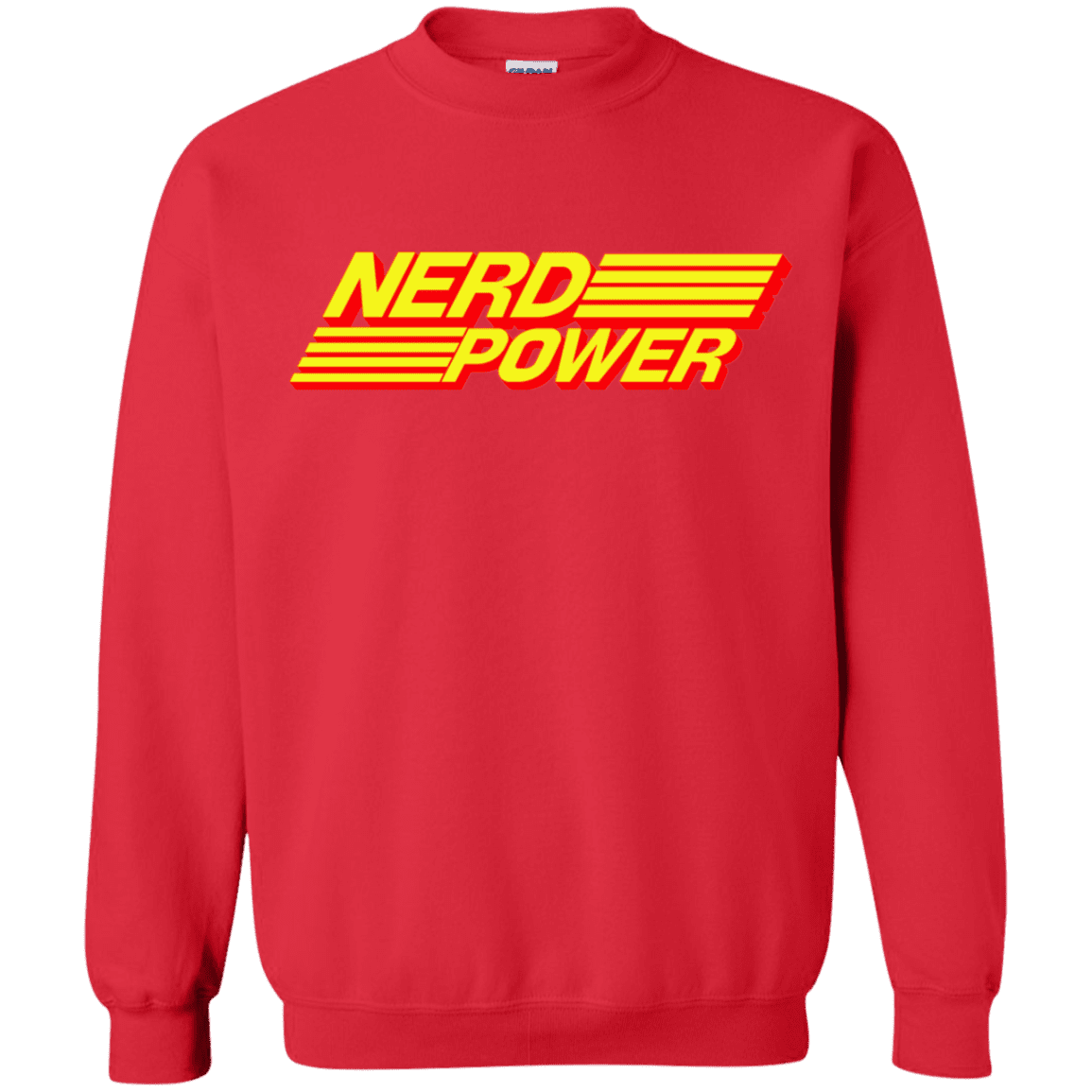Sweatshirts Red / S Nerd Power Crewneck Sweatshirt