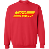 Sweatshirts Red / S Nerd Power Crewneck Sweatshirt