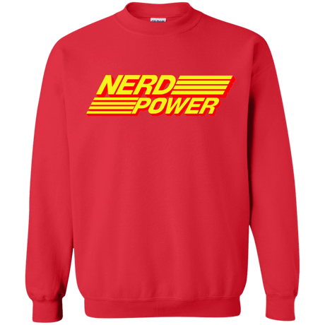 Sweatshirts Red / S Nerd Power Crewneck Sweatshirt