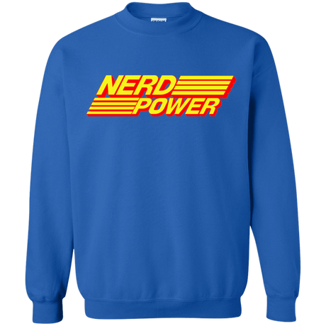 Sweatshirts Royal / S Nerd Power Crewneck Sweatshirt