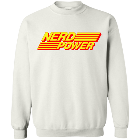 Sweatshirts White / S Nerd Power Crewneck Sweatshirt