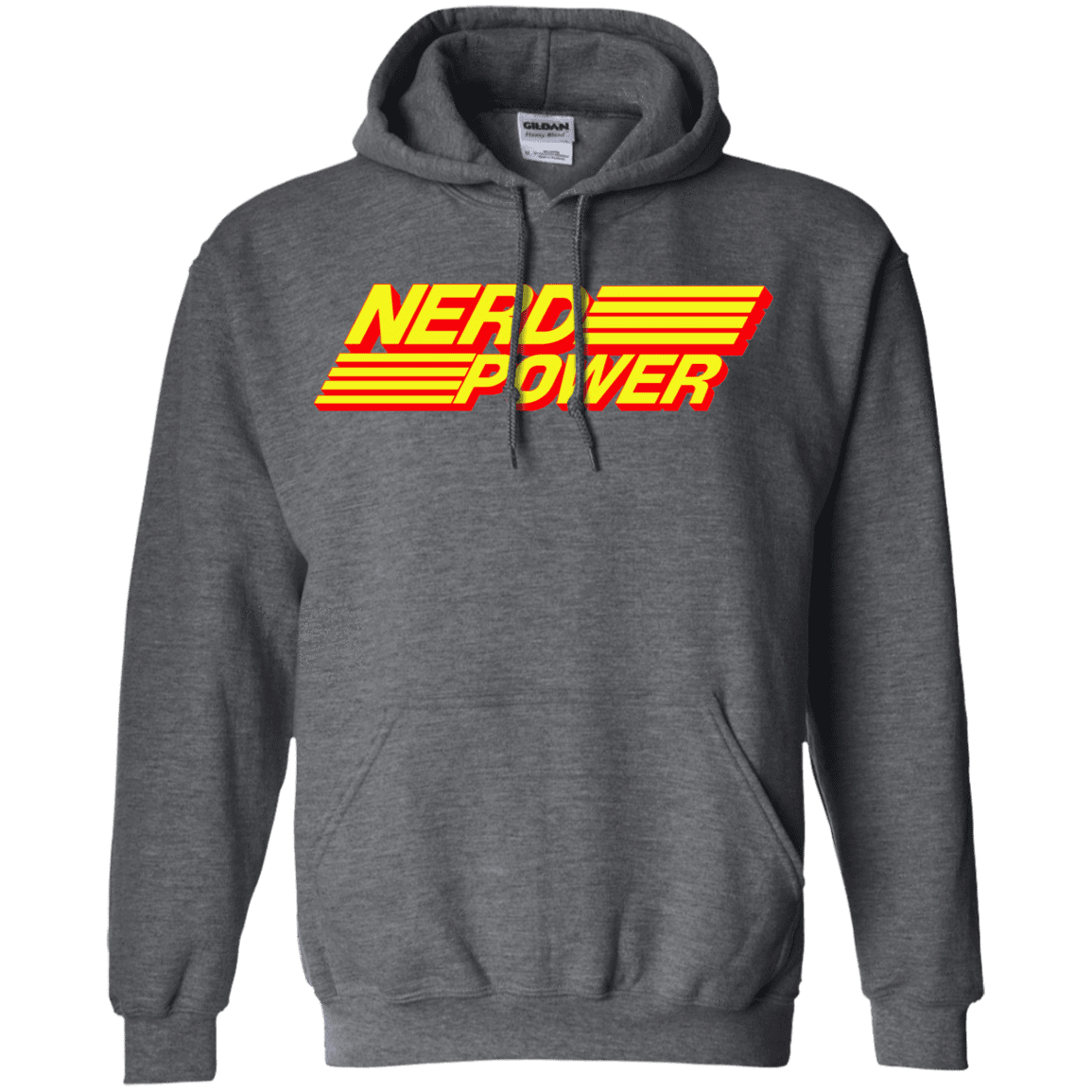 Sweatshirts Dark Heather / S Nerd Power Pullover Hoodie