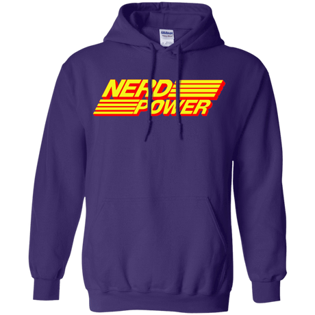 Sweatshirts Purple / S Nerd Power Pullover Hoodie