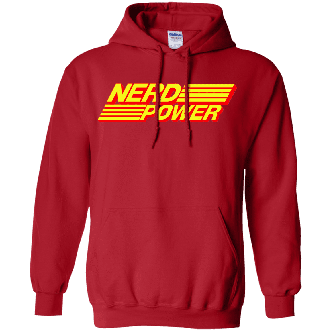 Sweatshirts Red / S Nerd Power Pullover Hoodie