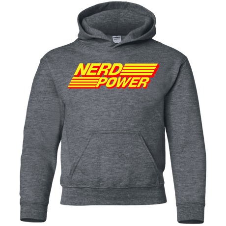 Sweatshirts Dark Heather / YS Nerd Power Youth Hoodie