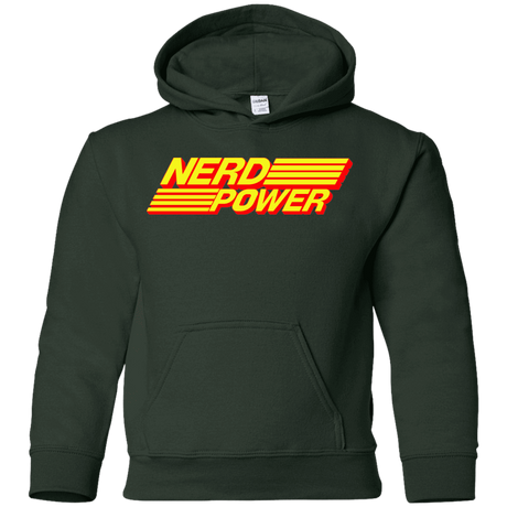 Sweatshirts Forest Green / YS Nerd Power Youth Hoodie