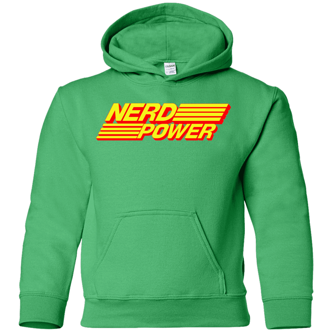Sweatshirts Irish Green / YS Nerd Power Youth Hoodie