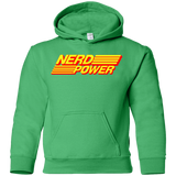 Sweatshirts Irish Green / YS Nerd Power Youth Hoodie