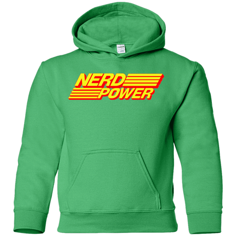 Sweatshirts Irish Green / YS Nerd Power Youth Hoodie