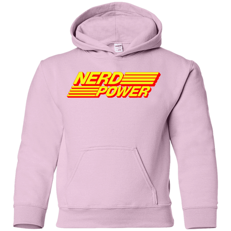 Sweatshirts Light Pink / YS Nerd Power Youth Hoodie