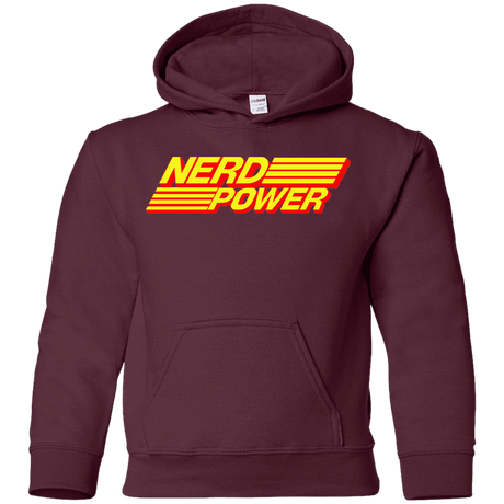 Sweatshirts Maroon / YS Nerd Power Youth Hoodie