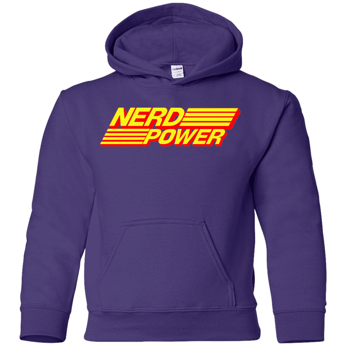 Sweatshirts Purple / YS Nerd Power Youth Hoodie