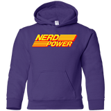 Sweatshirts Purple / YS Nerd Power Youth Hoodie