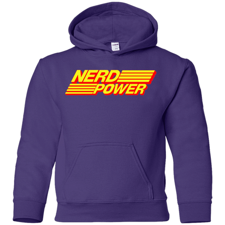 Sweatshirts Purple / YS Nerd Power Youth Hoodie