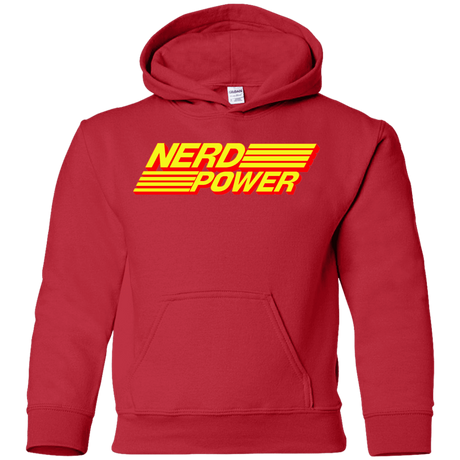 Sweatshirts Red / YS Nerd Power Youth Hoodie