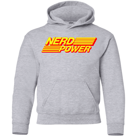 Sweatshirts Sport Grey / YS Nerd Power Youth Hoodie