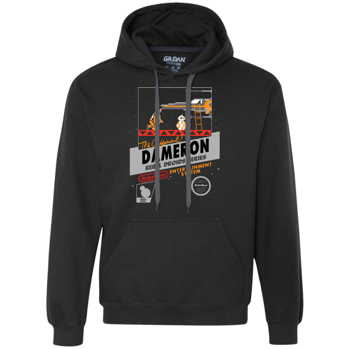 Sweatshirts Black / S NES 8Bit Dameron Premium Fleece Hoodie