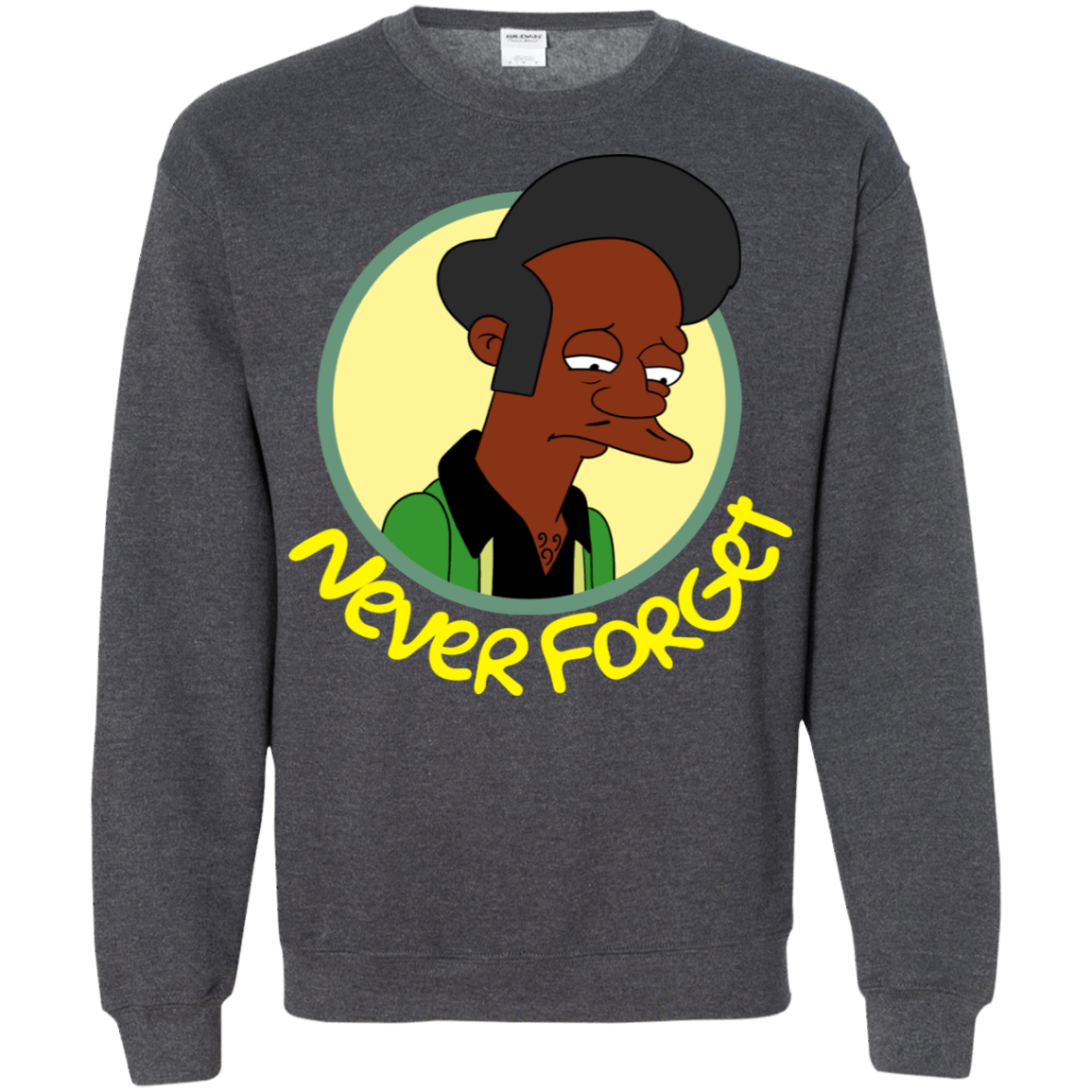 Sweatshirts Dark Heather / S Never Forget Apu Crewneck Sweatshirt