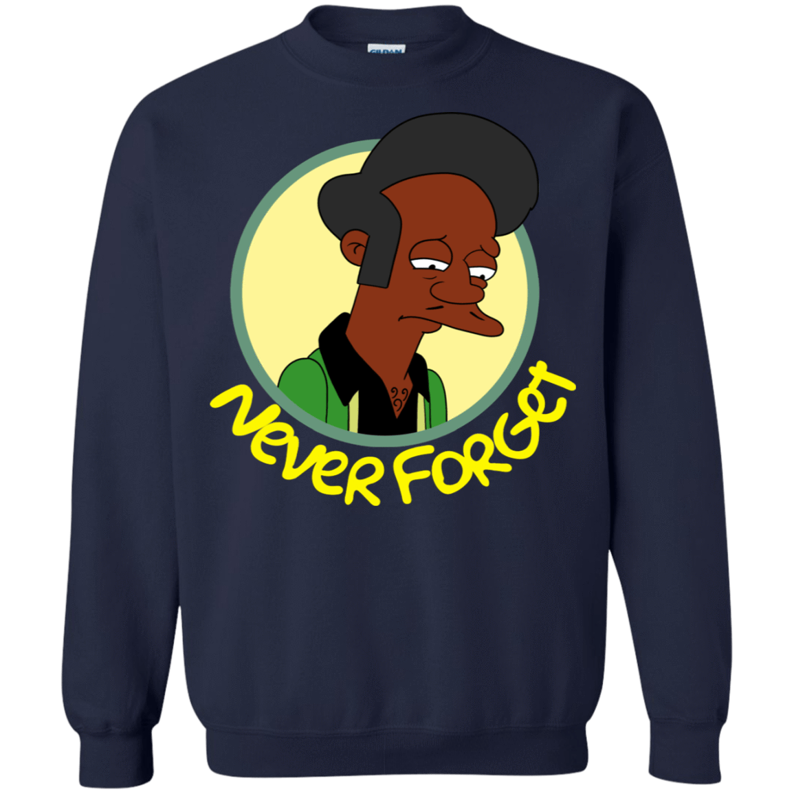 Sweatshirts Navy / S Never Forget Apu Crewneck Sweatshirt