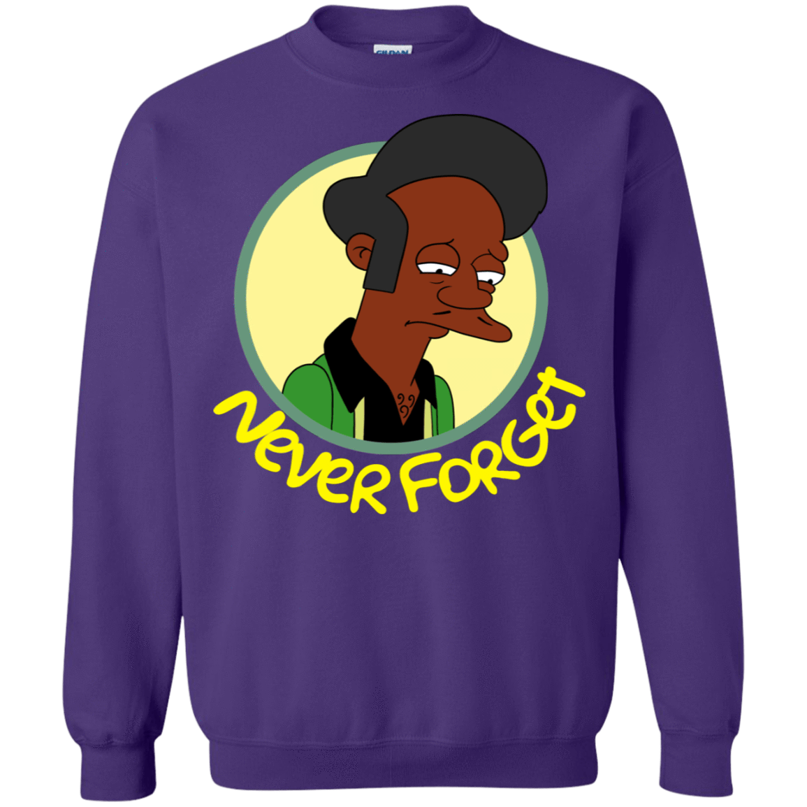 Sweatshirts Purple / S Never Forget Apu Crewneck Sweatshirt