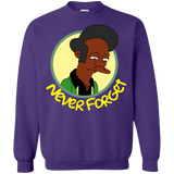 Sweatshirts Purple / S Never Forget Apu Crewneck Sweatshirt