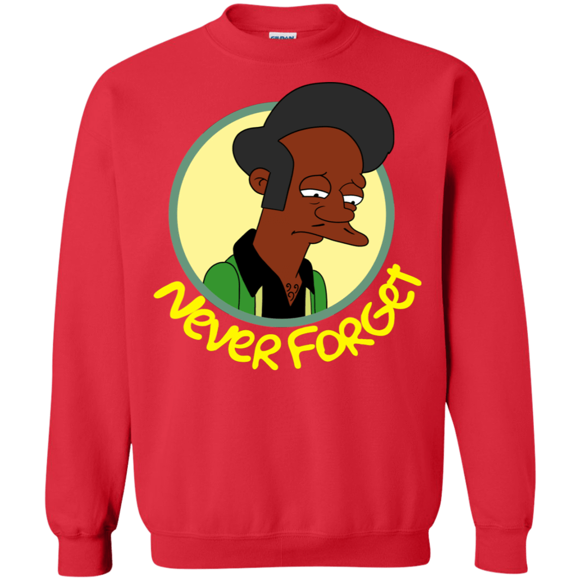 Sweatshirts Red / S Never Forget Apu Crewneck Sweatshirt