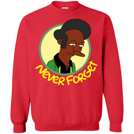 Sweatshirts Red / S Never Forget Apu Crewneck Sweatshirt