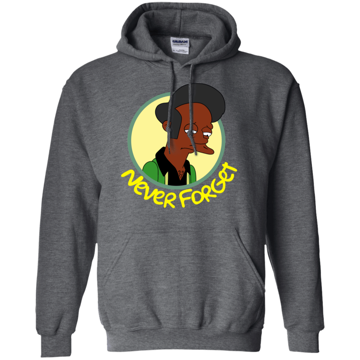 Sweatshirts Dark Heather / S Never Forget Apu Pullover Hoodie