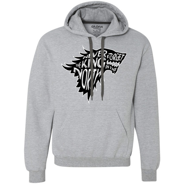 Sweatshirts Sport Grey / S Never Forget The King In The North Premium Fleece Hoodie