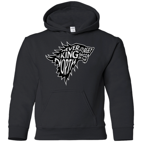 Sweatshirts Black / YS Never Forget The King In The North Youth Hoodie