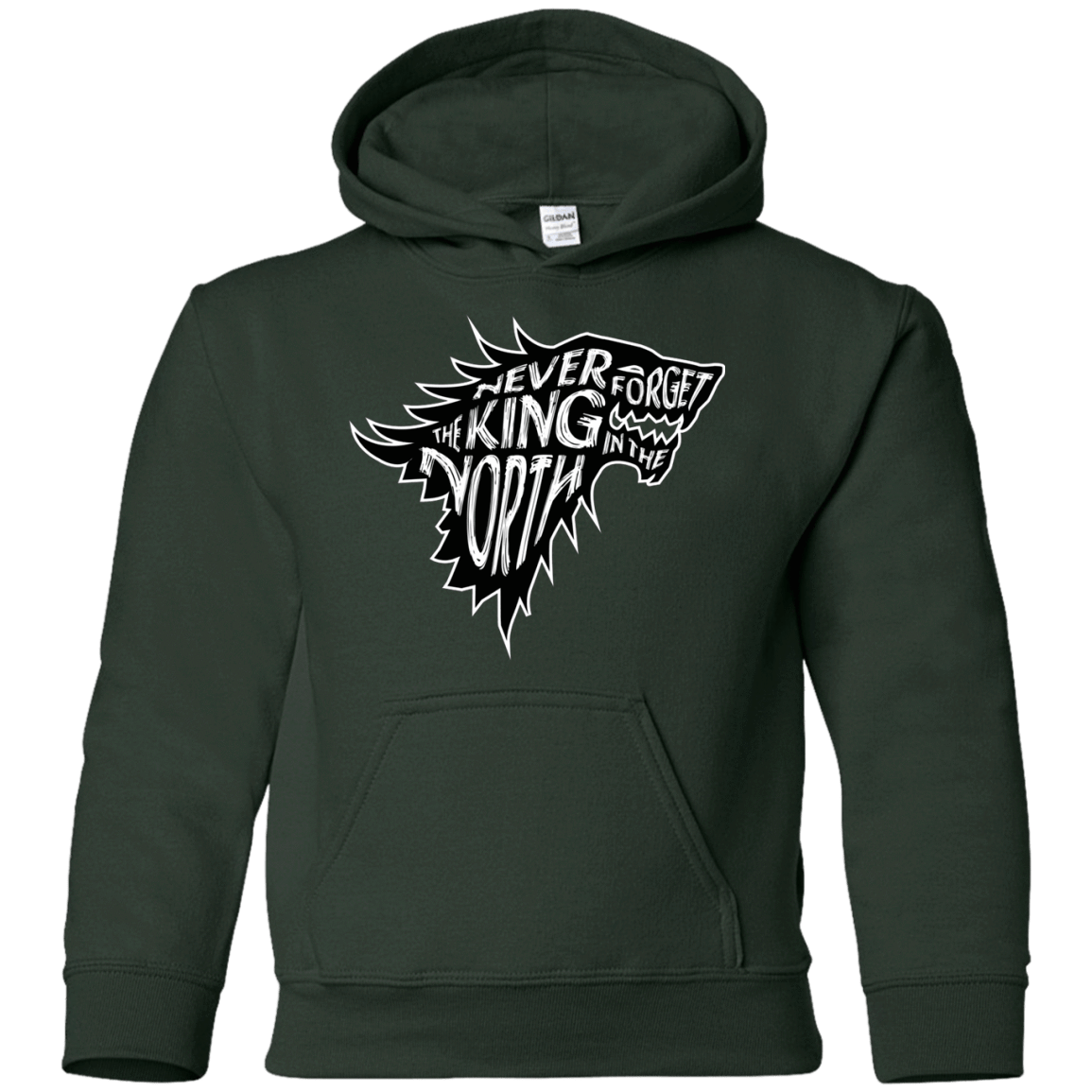 Sweatshirts Forest Green / YS Never Forget The King In The North Youth Hoodie