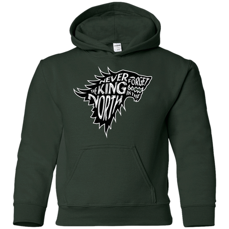 Sweatshirts Forest Green / YS Never Forget The King In The North Youth Hoodie