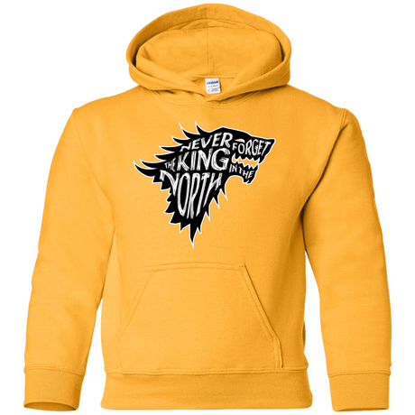 Sweatshirts Gold / YS Never Forget The King In The North Youth Hoodie